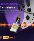 5.8GHz Wireless Guitar System With 24Bit 96KHz Audio Ultra Low 5ms Latency 100ft Range Immersive Hall Class Tone And Interference-Free Signal