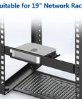Slick 1U Rack Mount Bracket For Mac Mini Featuring Integrated Hinges And Dual Pivot Arms For No Sweat Hook Up Inside 19 Inch Server Network Cabinets With Rock Solid Stability mounted in a 19-inch rack.