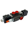 Built Tough Durable Cast Iron Monoblock Hydraulic Control Valve With 1 Spool 13 GPM Flow 3625 PSI SAE Ports 12V DC Solenoid Operated