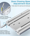 Ranbo 3-inch stainless steel double-spring hinge with integrated tension adjustment; hex wrench shown.
