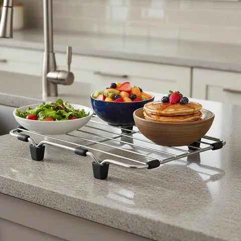 Non Slip Sink Rack Feet Set With Rubber Bumpers For Scratch Proof Protection Easy No Tool Installation under dishes on counter