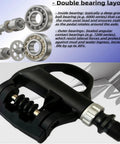 3 In 1 Indoor Cycling Pedals With Look Delta Compatibility, Clips And Cleats Included, Dual Sealed Bearings diagram