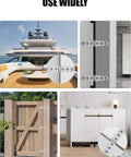 Tough As Nails Heavy Duty Strap Hinges, 1 Pair Real Deal Stainless Steel Marine Grade Hardware, Three Mounting Holes on marine yacht door.