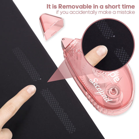 Eight Pack Clear Double Sided Craft Tape For Scrapbooking And Photos Adhesive Glue Runner showing removal feature