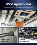 Image showing HVAC troubleshooting, water leak inspection, and vehicle maintenance applications for the Handheld Thermal Imaging Camera With 240x240 High Resolution IR Sensor, 25Hz Frame Rate, Temperature Alarm, Wide Minus 4F To 1022F Range, 50 Degree Field Of View, Portable Heat Vision For Inspections And DIY For Pros.