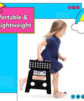 13 Inch Folding Step Stool 2 Pack No Slip Lightweight Collapsible Stool With Handy Grab Handle, child carrying stool