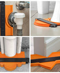 Contour Gauge Duplicator With Lock Two Pack 5 Inch And 10 Inch in use around pipes and corners, showcasing irregular shape copying.