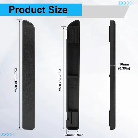 JERBOR 2Pcs dash panel bezel inserts for Ford F-150/F-250/F-350 and Bronco; black plastic, left & right, front/side views