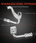 Stainless steel fittings of Front Passenger Side Brake Hydraulic Hose For Jeep Wrangler 2011 To 2017 And Wrangler JK 2018