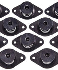 Quick Release Quarter Turn Fasteners Secure Panel Mounting 7/16 Inch Shank 3/4 Inch Hex Drive Flush Black Snap Locks set of ten