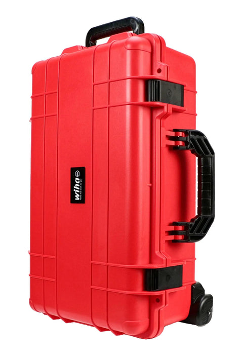 Red rolling case for Insulated Electrician Tool Set 80 Piece Pro Grade Kit With Screwdrivers Pliers Sockets Nut Drivers And Wire Strippers