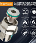 Ultimate Oversized Magnetic Oil Drain Plug Fix For Stripped Threads Heavy Duty Stainless Steel Self Tapping Kit Repairs Bad Oil Pans Like A Champ And Keeps Your Car Running Smooth Without Leaks Or Messy Breakdowns. M18 304 stainless steel magnetic oil drain plug