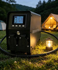 Plug And Play 3KW V2L Power Adapter Gun For Tesla Model 3 Y S X With Clear Lcd Display, heavy duty design, outdoor camping setup.