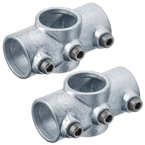 Two Pack Two Socket Cross Pipe Fittings For One And A Quarter Inch Nominal Steel Pipe Three Sixteenth Inch Thick Malleable Iron