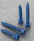 53 Piece Concrete Screws With Drill Bit Kit One Quarter By One And Three Quarters Inch Hex Head Pro Grade Masonry Screws