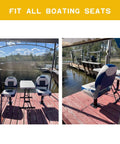 Adjustable Boat Seat Pedestal 11.5 to 17.5 Inches, Black Powder Coat, Non-Rotating Mount Built for Custom Height Seating, Works With Standard Seat Swivels for 360 Degree Rotation, Durable Marine Hardware on dock boat seats