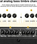 Control panel of 30W Bass And Electric Guitar Combo Amp With Onboard Clean And Distortion, Dual Tone Switching, 8 Inch Woofer