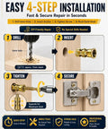 Heavy Duty 6x14mm Short Expansion Screw Set For Repairing Wobbly Doors And Sagging Cabinets With Anchor Kit That Fixes Stripped Holes In Furniture Fast: 4-step install