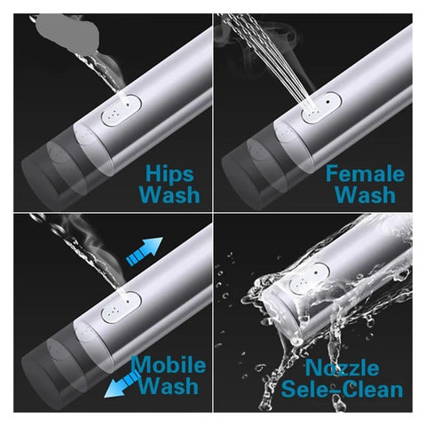 Electric Bidet Toilet Seat Cover Pumping Heat With Built In Led Night Light And Kid Safe Bench showing wash controls for hips and female with cleaning features.
