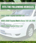 White Toyota vehicle fitting 2003-2008 Corolla, Matrix, Vibe with Engine And Transmission Mount Kit For Corolla Matrix Pontiac Vibe 1.8L 2003 2004 2005 2006 2007 2008 Direct Replacement Mounts A4218 A4219 A4220 A4221 For A Smoother Quieter Ride And Less Vibration Beefed Up Durability And Heat Resistant Performance.