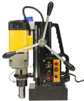 Heavy Duty Magnetic Drill Press With Rack And Pinion Control For Smooth Metal Work Loaded With Seven Piece HSS Annular Cutter Kit with 1850W motor.