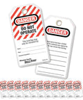 Lockout Tagout Tags Laminated Do Not Operate OSHA Compliant 12 Pack Water Resistant And Pro Grade Durable Customizable