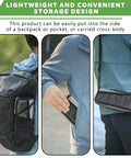 Ultralight Collapsible Stool For Camping And Travel Grab And Go Portable Chair Handbag Style Pocket Foldable Seat storage options