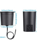 Dimensions of 12 Pack 7W LED Landscape Well Lights, 720LM, 12-24V AC/DC Low Voltage, CRI90, IP67 Waterproof, Black Aluminum Housing