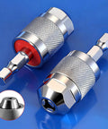 Hex Shank Drill Chuck Converter with Quick Change for No Fuss Bit Swaps and a Three Jaw Grip Built in Hardened Steel