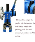 Rock Solid Two Ton Manual Arbor Press Built Tough With Cast Iron Body And Smooth Ratcheting Lever For Bench Mountable Stamping And Heavy Duty Metal Working Jobs, showcasing the ratchet wheel structure.