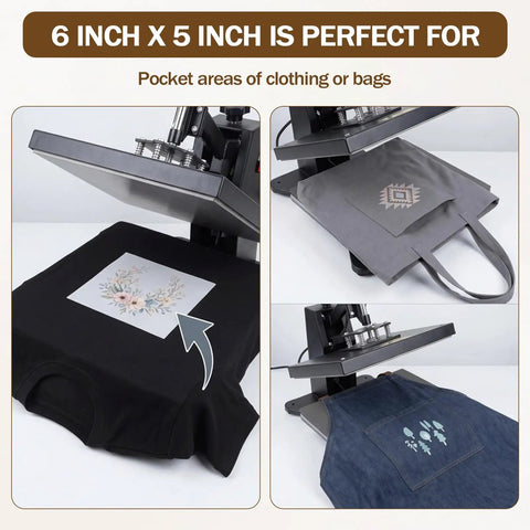 6 inch by 5 inch Silicone Heat Press Mat 3 Pack Set For T Shirts And HTV Sublimation Built To Last Three Eighths Inch Thick Replacement Pads
