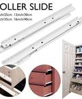 Two Pair Quiet Drawer Slides For Two Section Clothing Drawers Cabinet Rails And Keyboard Rollers Easy Install Smooth Operation
