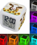 Solid Silent Digital Alarm Clock Featuring Gentle Snooze And Soft Glow Nightlight Shows Time Date And Indoor Temp inside chill cow vibe cube