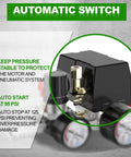Four Port One Quarter Inch NPT Air Compressor Pressure Switch With Unloader Valve, 95-125 PSI Cutoff, LF10-4H-1-NPT1 Replacement Part