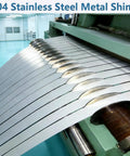 Shim Stock Kit 30 Piece Stainless Steel Shim Strips 2 By 6 Inches 304 Grade With Ten Fine Thicknesses From 0.001 To 0.01 Leveling Gap Filling Kitchen Trim Home Improvement Tools being manufactured on a machine