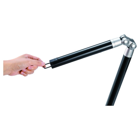 Adjusting arm of Summit Flex Ultra Reach 10W LED Desk Lamp With Flicker Free Natural Daylight Light USB Charging Port Six Dimming Levels