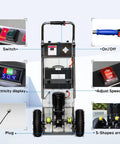 Control features of RXFSP Electric Stair Climbing Hand Truck Dolly With 880 Lb Heavy Duty Capacity, Lithium Battery Powered Trolley Cart.