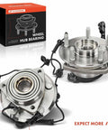 Image of Pair Front Wheel Bearing And Hub Assembly With ABS Compatible With Jeep Wrangler 2007 2010 5-Lug 4-Wheel ABS