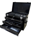 Heavy Duty Three Drawer Metal Toolbox With Ball Bearing Drawer Slides Portable Tool Chest Organizer Lockable For Garage Workshop And Repair Tools Plus Tough As Nails Steel Construction For Long Lasting Use