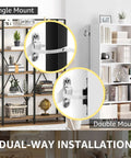 Heavy Duty Anti Tip Furniture Anchors 4 Pack shown in single and double mount installation options for safety.