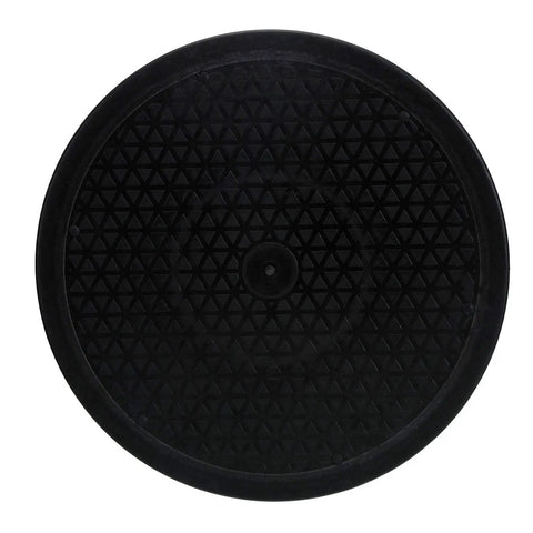 Top view of 2 Pack 12 Inch Heavy Duty Rotating Swivel Stand With Steel Ball Bearings Lazy Susan Turntable For Flat Panel Monitors TVs Plants And Stereo Speakers Gives Easy Access From Any Side showing anti-slip surface