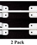 White 6 Inch T Style Entry Door Catch Latch Holder For RV Camper Trailer Hatch Assembly Kit Keeps Swinging Doors In Check Prevents Damage Easy Install Includes 2 Kits Screws Not Included