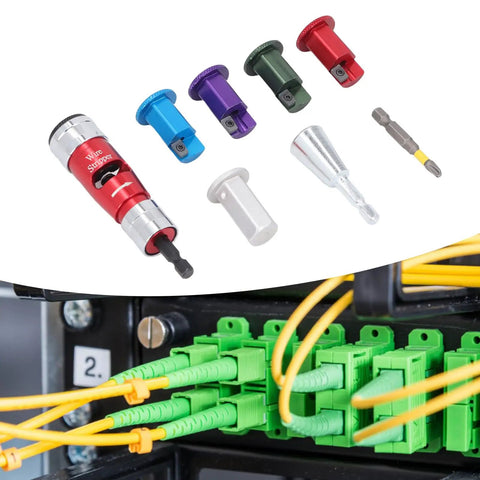 Heavy Hitter Electric Drill Wire Stripper Attachment with various sizes for stripping insulation on 6 8 10 12 14 AWG solid cords.