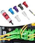 Badass Drill Wire Stripper Kit Cuts AWG 6 Through 14 Solid House Wiring Fast And Effortless showing colorful attachments and connector setup.