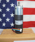 RV In Wall Slide Out Motor Replacement High Torque 300 To 1 Gear Ratio 10mm Shaft on box with American flag backdrop