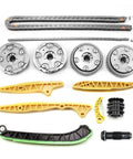 4X Camshaft Adjusters Plus Timing Chain Kit For Mercedes Benz W203 W211 W164 W221 Alloy Build High Durability Metal Chains Long Lasting Performance Upgrade, metal timing kit