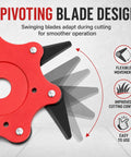 Heavy-Duty 6-Tooth Brush Cutter Blade For Yard Machines And Lawn Tractors Made From Durable Heat Treated 65Mn Steel To Shred Thick Grass Weeds And Light Brush With Smoother Operation Today, featuring pivoting blades.