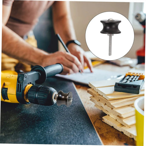 Six Piece Ebony Leather Burnisher Kit For Sharp Edges And Dope Polishing With Slick Fit For Rotary Drills and detailed work surface.