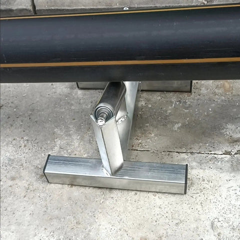 Heavy Duty Pipe Roller Stand For Gas Piping And Welding Alignment, Adjustable 50-315mm (2-12.4in) Rollers For PE Pipe