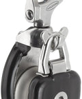 Beefy Alloy Snatch Block With 1 3/4 Inch Sheave 7050 Lbs Capacity For Fibrous Rope 7/16 To 7/8 Inches Soft Cheeks Protect Gelcoat